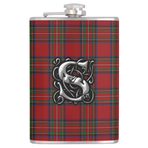 Clan Stewart Tartan Old Scotland Flask Flachmann