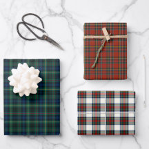 Clan Stewart Tartan Red, Green und White Kariert