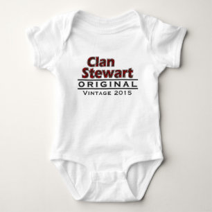 Clan Stewart Vintag Customizing Ihr Geburtsjahr Baby Strampler