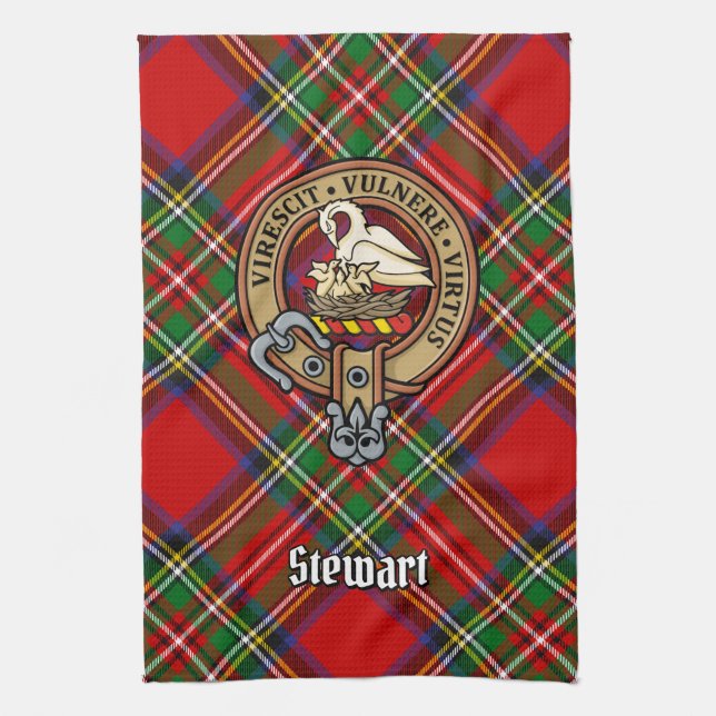 Clan Stewart Wappen Geschirrtuch (Vertikal)