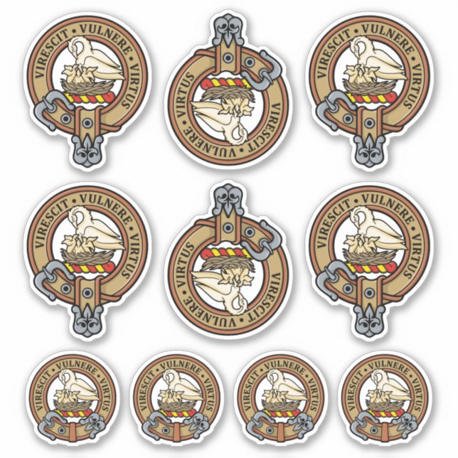 Clan Stewart Wappen Sticker Set (Vorderseite)