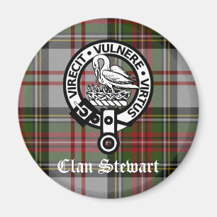 Clan Stewart Wappen & Tartan Magnet