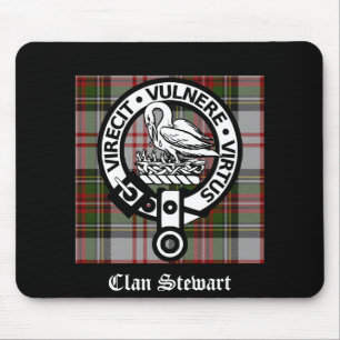 Clan Stewart Wappen & Tartan Mousepad
