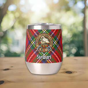 Clan Stewart Wappen über Royal Tartan