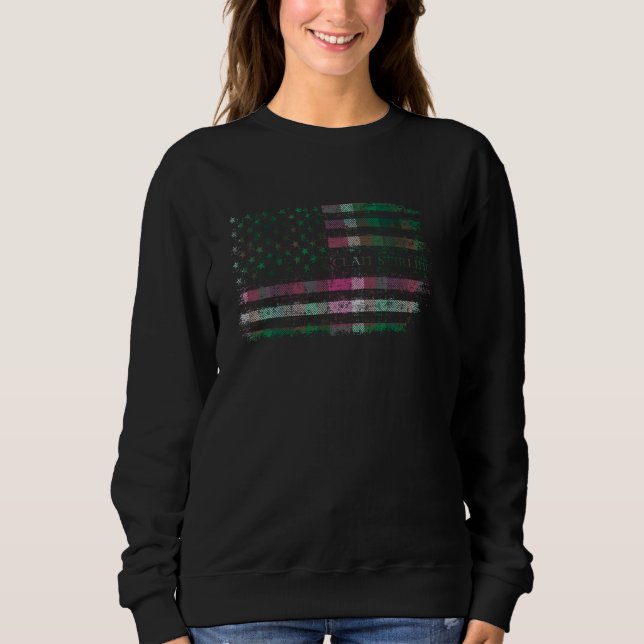 Clan Stirling Millennium Scottish tartan US flagge Sweatshirt (Vorderseite)