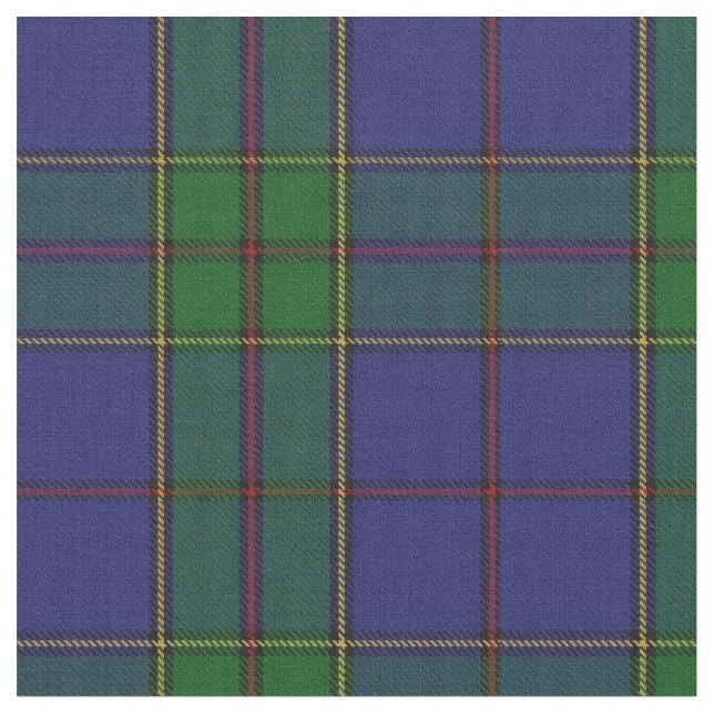 Clan Strachan blaues Rot-GrünScottishTartan Stoff (Nahaufnahme)