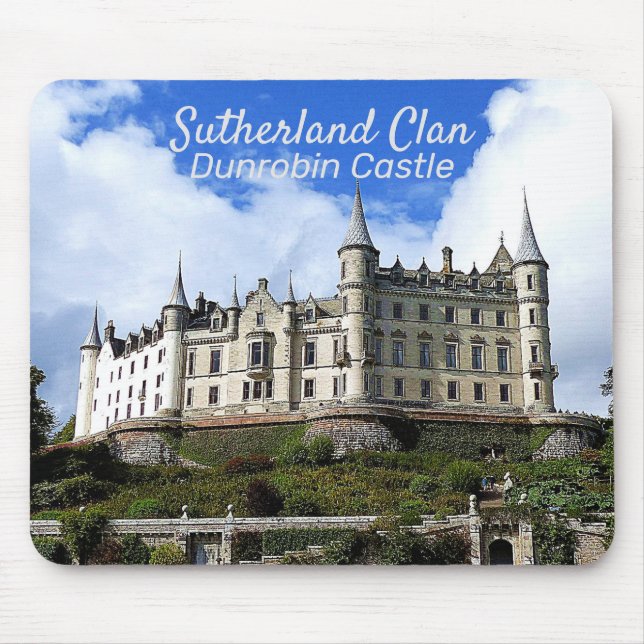 Clan Sutherland Family Heritage Dunrobin Burg Mousepad (Vorne)