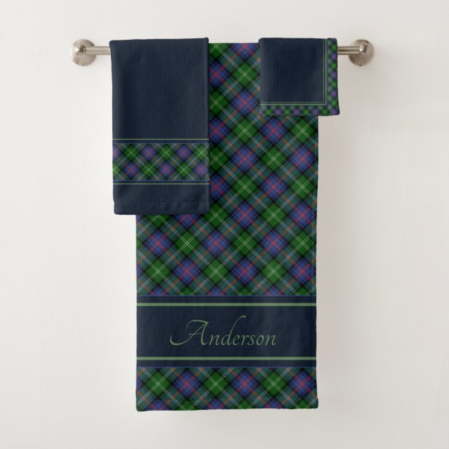 Clan Sutherland Tartan Badhandtuch Set (Insitu)
