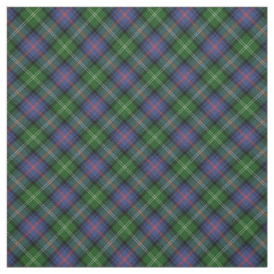 Clan Sutherland Tartan - kleines diagonales Muster Stoff