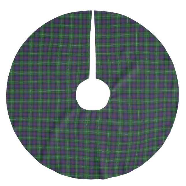 Clan Sutherland Tartan Polyester Weihnachtsbaumdecke (Vorderseite)