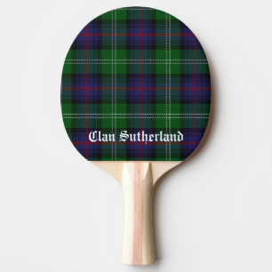 Clan Sutherland Tartan Tischtennis Schläger