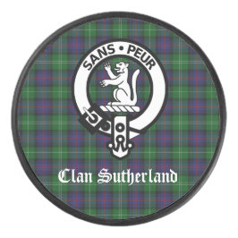 Clan Sutherland Wappen & Tartan Eishockey Puck