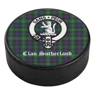 Clan Sutherland Wappen & Tartan Eishockey Puck