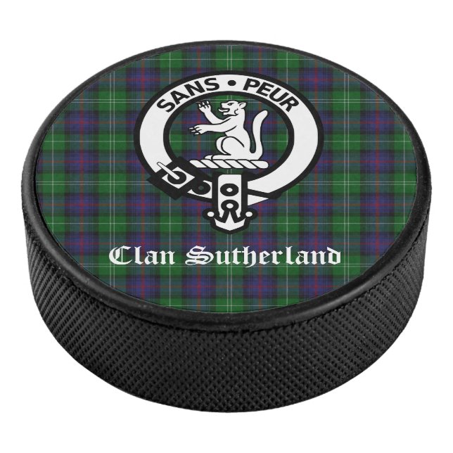 Clan Sutherland Wappen & Tartan Eishockey Puck (3/4)