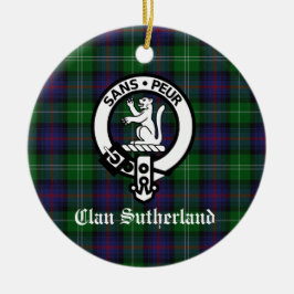 Clan Sutherland Wappen & Tartan individuell anpass Keramik Ornament