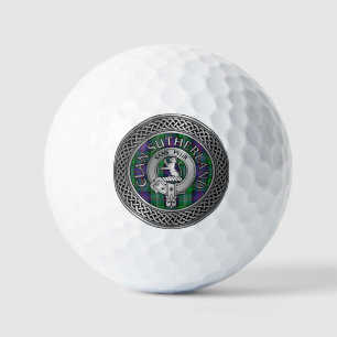 Clan Sutherland Wappen & Tartan Knot Golfball