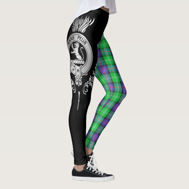 Clan Sutherland Wappen & Tartan Leggings (Rechts)