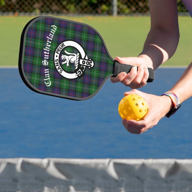 Clan Sutherland Wappen & Tartan Pickleball Schläger (InSitu)