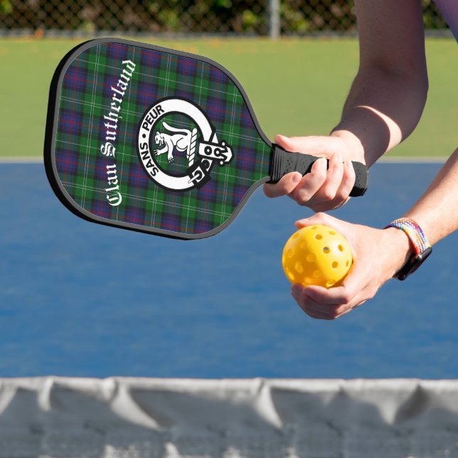 Clan Sutherland Wappen & Tartan Pickleball Schläger (InSitu)
