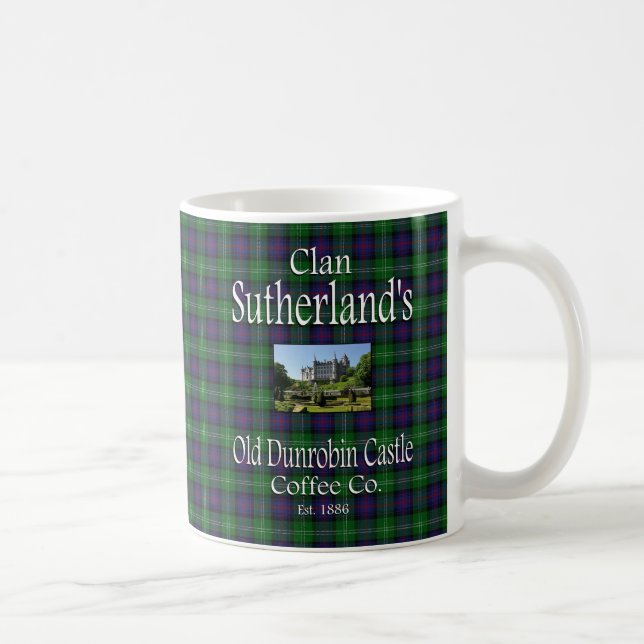 Clan-Sutherlands alter Dunrobin Schloss-Kaffee Co. Kaffeetasse (Rechts)