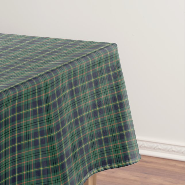 Clan Taylor Light Green und Navy Scottish Tartan Tischdecke (Beispiel)