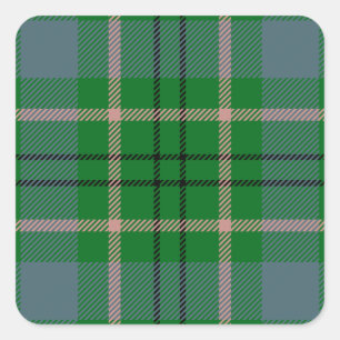 Clan-TaylorTartan Quadratischer Aufkleber