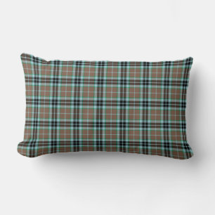 Clan Thompson Brown und Blue Hunting Tartan Lendenkissen
