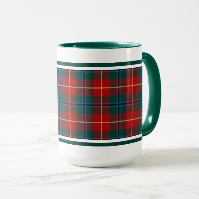 Clan Turnbull Tartan Forest Green und Red Kariert Tasse (VorderseiteRechts)