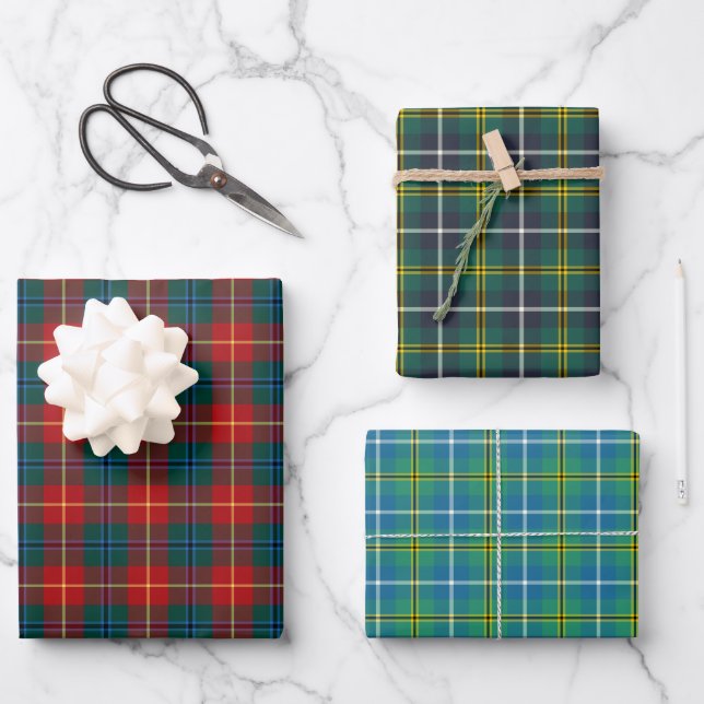 Clan Turnbull Tartan Variationen Geschenkpapier Set (Vorderseite)