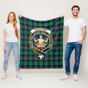 Clan Urquhart Broad Red Ancient Tartan Kariert Fleecedecke