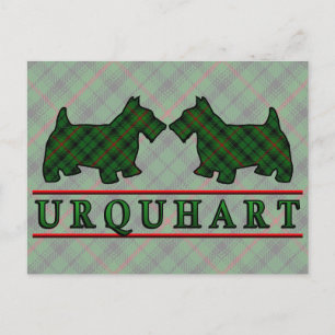 Clan Urquhart Tartan Scottie Dogs Postkarte