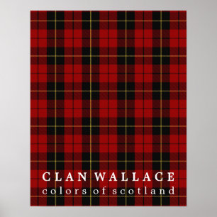 Clan Wallace Colors of Scotland Tartan Poster