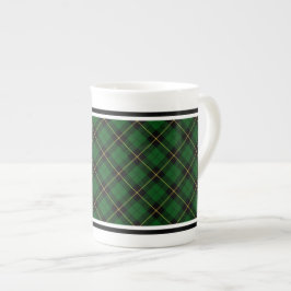 Clan Wallace Junting Tartan Green und Black Karier Prozellantasse