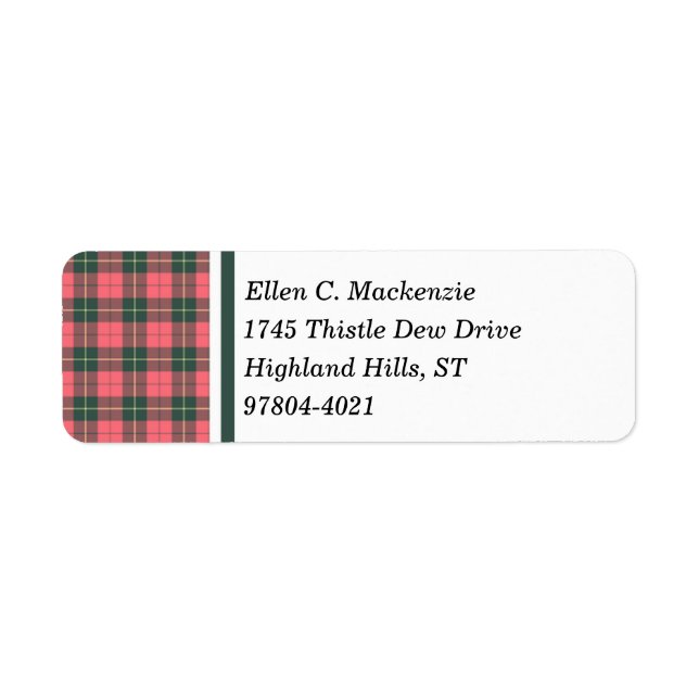 Clan Wallace Pink und Dunkelgrüner Tartan (Vorne)