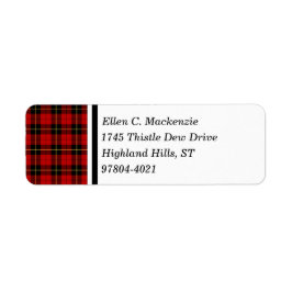 Clan Wallace Red und Black Scottish Tartan