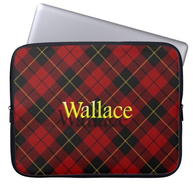 Clan Wallace Scottish Tartan Laptopschutzhülle (Vorderseite)