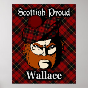 Clan Wallace Scottish Tartan Poster
