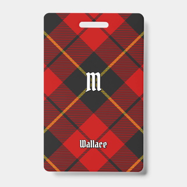 Clan Wallace Tartan Abzeichen Ausweis (Vorderseite)