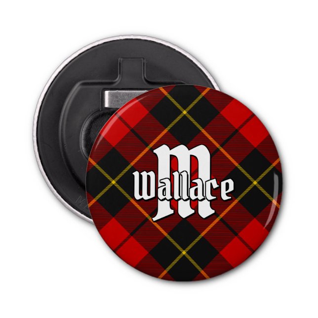 Clan Wallace Tartan Bottle Opener Flaschenöffner (Vorderseite)