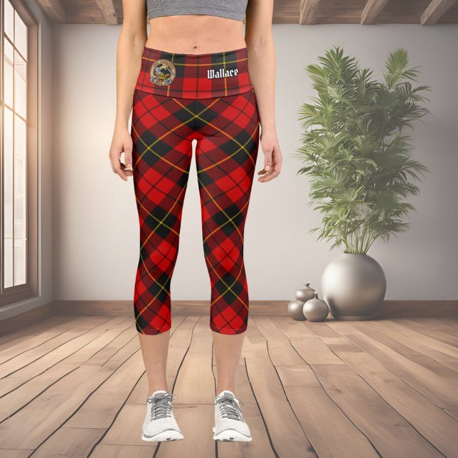 Clan Wallace Tartan Capri Leggings (Von Creator hochgeladen)
