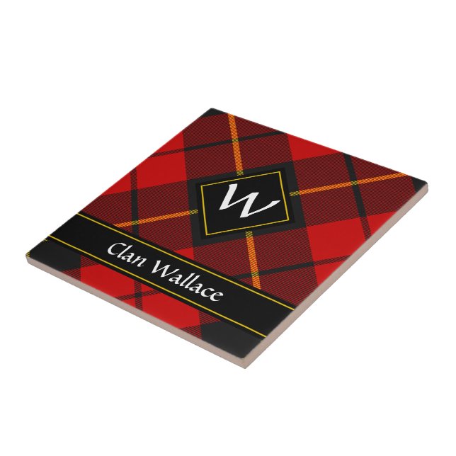 Clan Wallace Tartan Ceramic Tile Fliese (Seite)