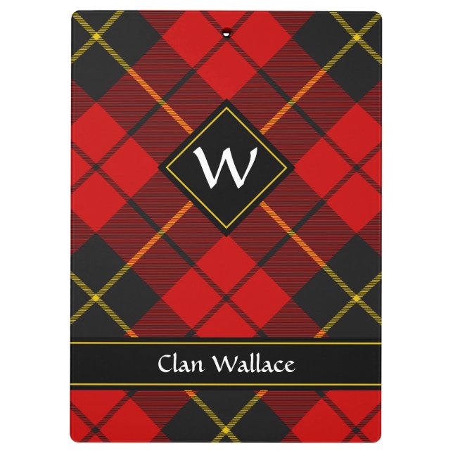 Clan Wallace Tartan Clipboard Klemmbrett (Rückseite)