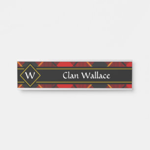 Clan Wallace Tartan Door Sign Türschild