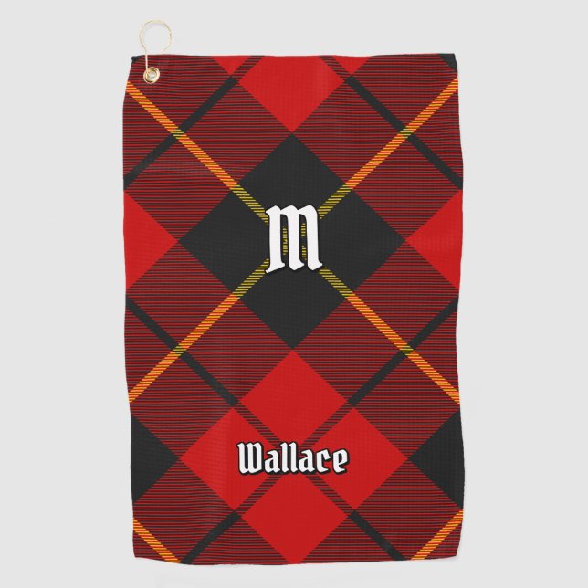 Clan Wallace Tartan Golf Towel Golfhandtuch (Vorderseite)