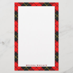 Clan Wallace Tartan Kariert Briefpapier