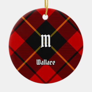 Clan Wallace Tartan Keramik Ornament