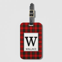 Clan Wallace Tartan Mit Monogramm