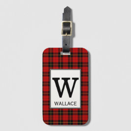 Clan Wallace Tartan Mit Monogramm Gepäckanhänger