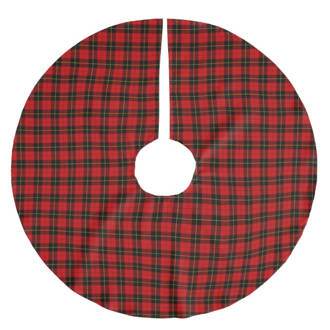 Clan Wallace Tartan Polyester Weihnachtsbaumdecke (Vorderseite)