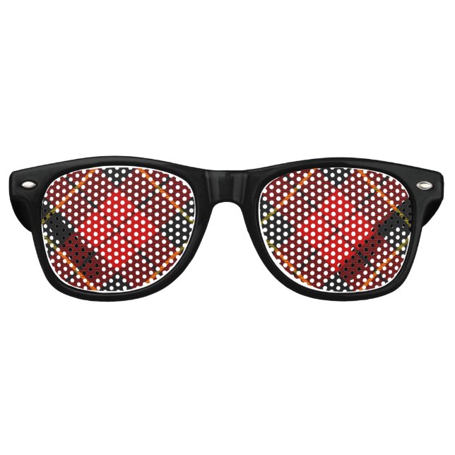Clan Wallace Tartan Retro Sonnenbrille (Vorderseite)
